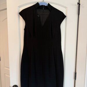 Akris Cap-Sleeve, Back Zip, Seamed Dress, Black,